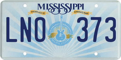 MS license plate LNO373