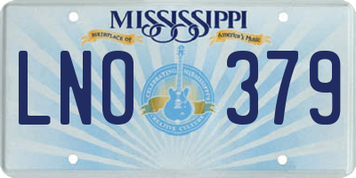 MS license plate LNO379