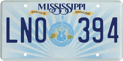 MS license plate LNO394