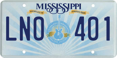 MS license plate LNO401