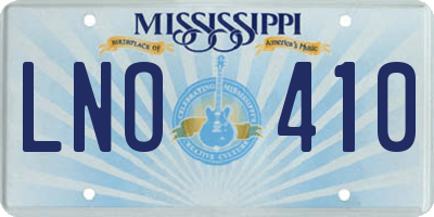 MS license plate LNO410