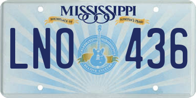 MS license plate LNO436