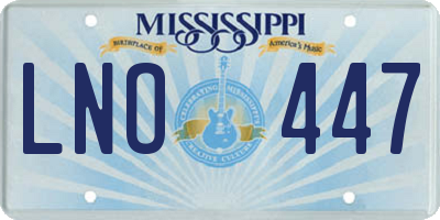 MS license plate LNO447