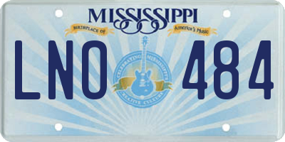 MS license plate LNO484