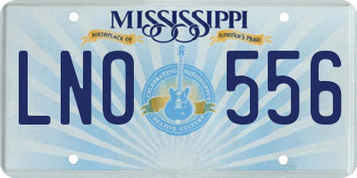 MS license plate LNO556