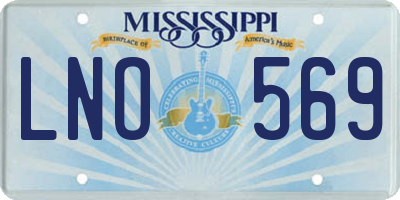 MS license plate LNO569