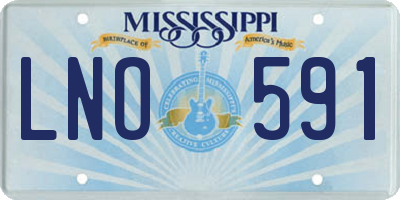 MS license plate LNO591