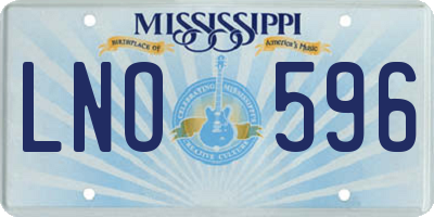 MS license plate LNO596