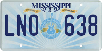 MS license plate LNO638