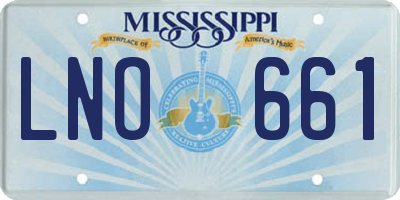 MS license plate LNO661