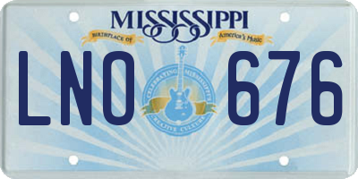 MS license plate LNO676