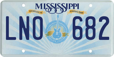 MS license plate LNO682
