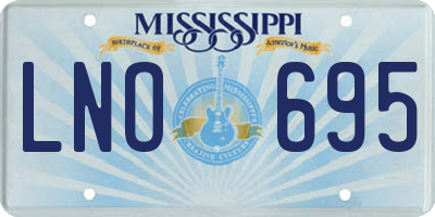 MS license plate LNO695