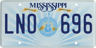 MS license plate LNO696