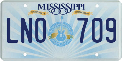 MS license plate LNO709
