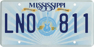 MS license plate LNO811