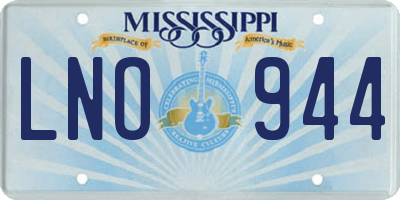MS license plate LNO944