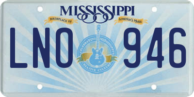 MS license plate LNO946