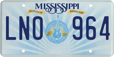 MS license plate LNO964