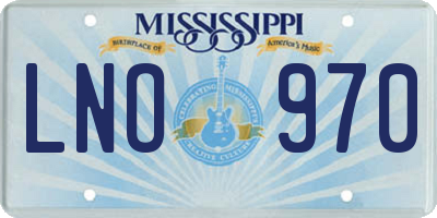 MS license plate LNO970