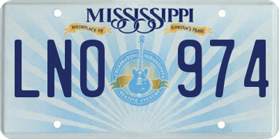 MS license plate LNO974