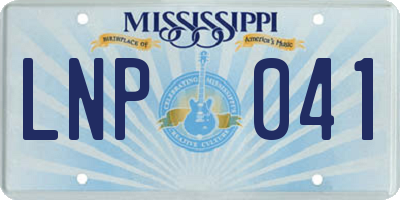 MS license plate LNP041