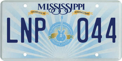 MS license plate LNP044
