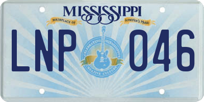 MS license plate LNP046