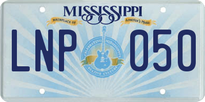 MS license plate LNP050