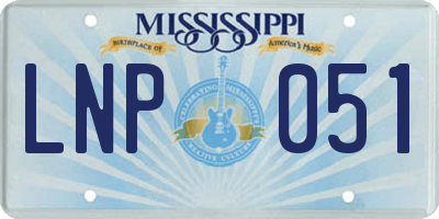 MS license plate LNP051