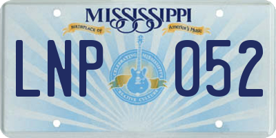 MS license plate LNP052