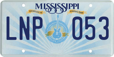 MS license plate LNP053
