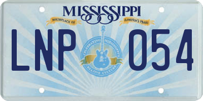 MS license plate LNP054