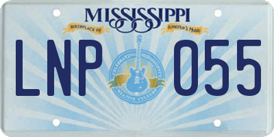 MS license plate LNP055