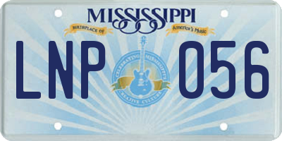 MS license plate LNP056