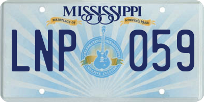 MS license plate LNP059