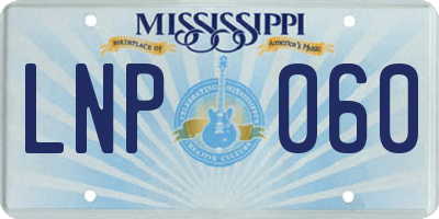 MS license plate LNP060