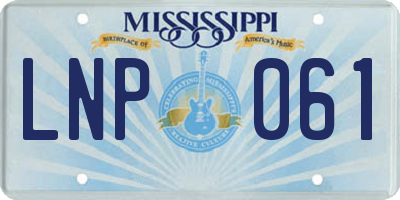 MS license plate LNP061