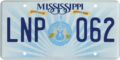 MS license plate LNP062