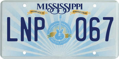 MS license plate LNP067
