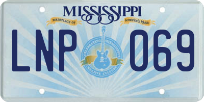 MS license plate LNP069