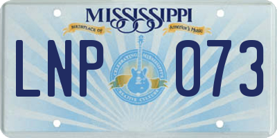 MS license plate LNP073