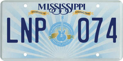 MS license plate LNP074