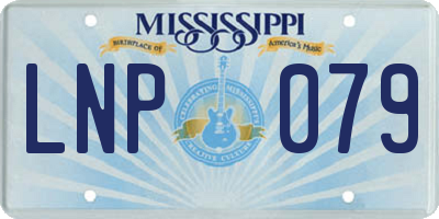 MS license plate LNP079
