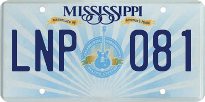 MS license plate LNP081