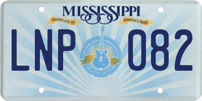 MS license plate LNP082