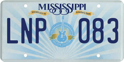 MS license plate LNP083