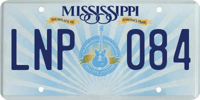 MS license plate LNP084