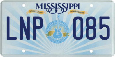 MS license plate LNP085