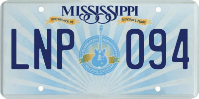 MS license plate LNP094